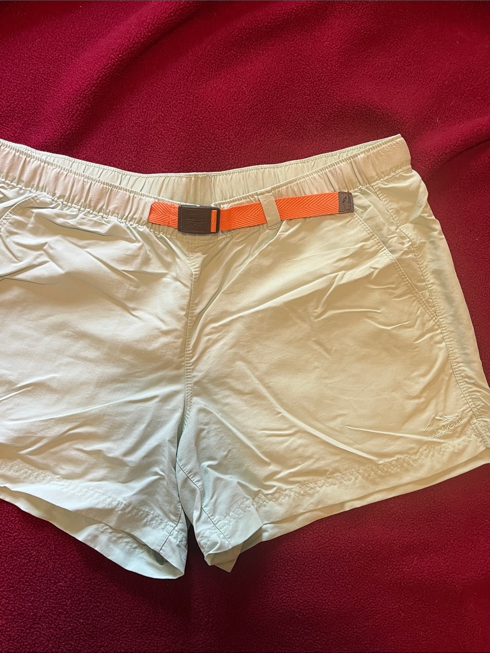 Light B Women's Outdoor Shorts with Orange Webbing Belt